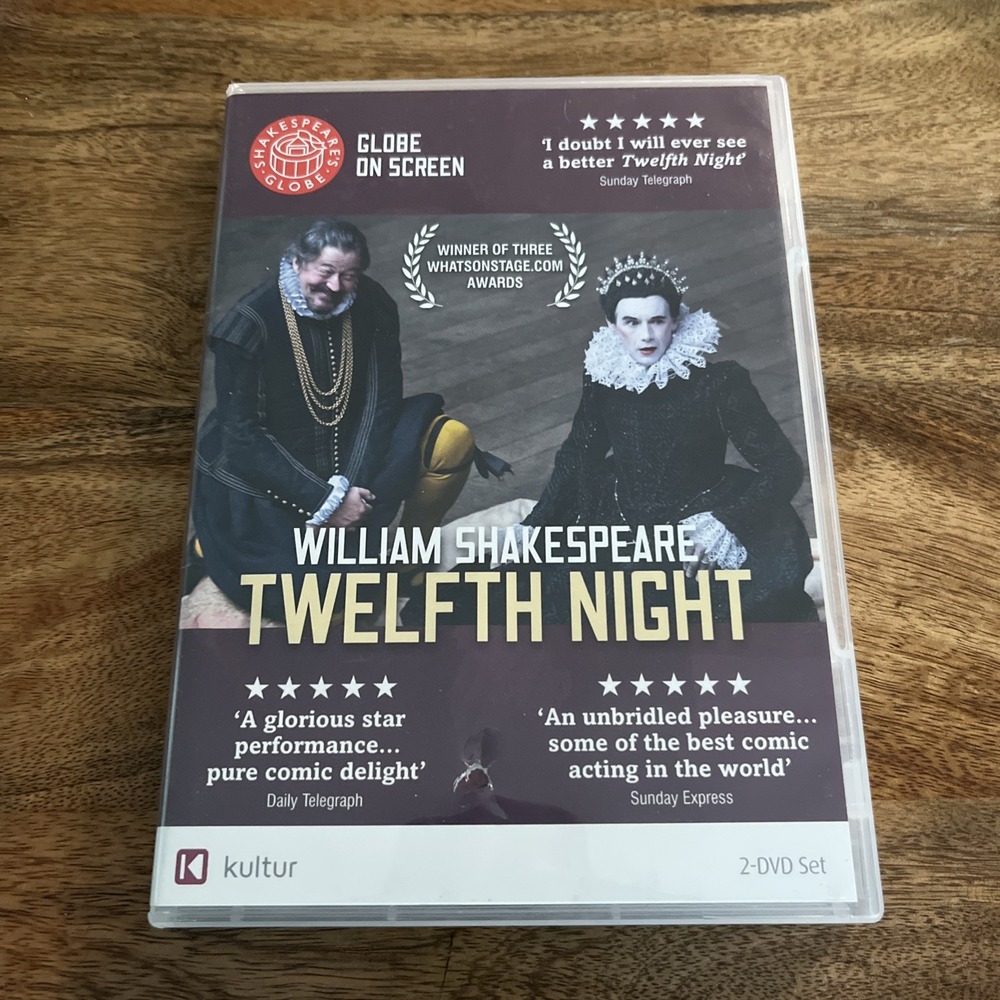 Twelfth Night (Shakespeares Globe Theatre) (DVD, 2015, 2-Disc Set)